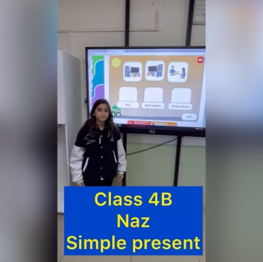 Naz from Class 4B practiced some online games related to simple present in a great way