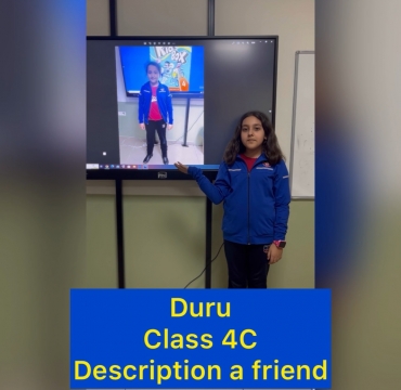 Duru from class 4C has a great description of her friend. We've really enjoyed it. Thanks a million