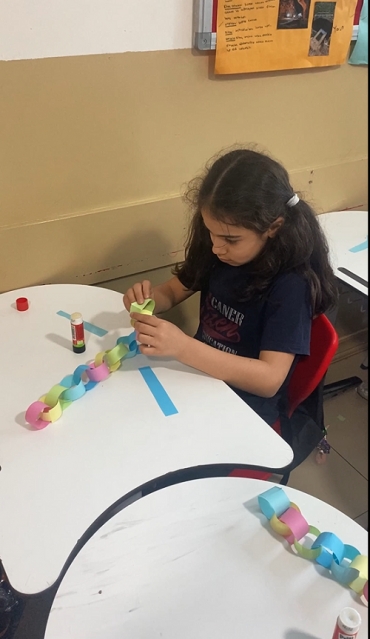 3/A sınıfı öğrencileri Matematik dersinde kendi belirledikleri kurallarıyla örüntüler oluşturdu. Bu örüntüleri 23 Nisan Ulusal Egemenlik ve Çocuk Bayramı için sınıflarını süslemede kullandı. ✨ 23 Nisan Ulusal Egemenlik ve Çocuk Bayramı kutlu olsun.