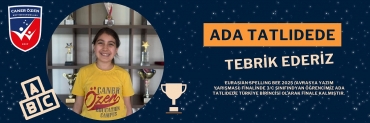 Öğrencimizi tebrik ediyor,başarılarının devamını diliyoruz.