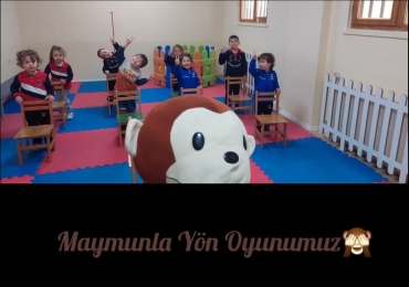 Anasınıfı 5 Yaş B Grubu Öğrencileri Oyun-Hareket dersinde "Maymuncukla Yön Bulma" oyunu oynadılar