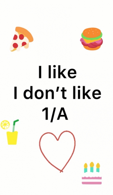 Our students have made their plates by using their imagination and made "like, don’t like" sentences. ❤️