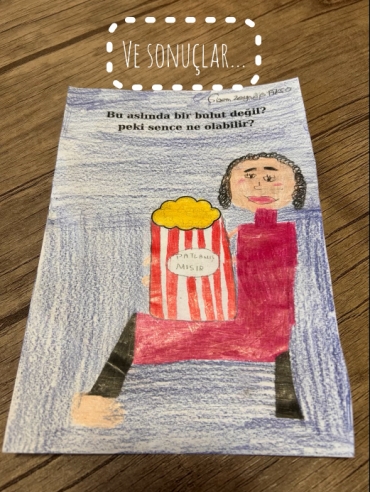 İlkokul öğrencileri Rehberlik dersinde küçük bir şekli sanata dönüştürerek hem eğlendiler hemde yaratıcılıklarını güçlendirdiler.