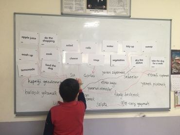 3/A ve 3/B sınıfları ile ‘matching the words’ aktivitemiz
