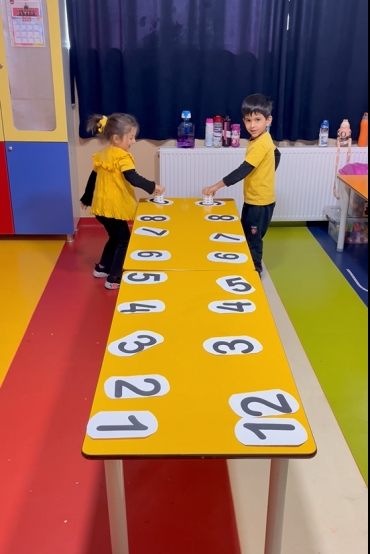 6 yaş B sınıfı Matematik dersi; öğrendiğimiz sayıları tanıma, bulma ve kâğıt bardaklar ile gösterme oyunu ? 9 sayısını öğrendik oyun ile pekiştirdik ?